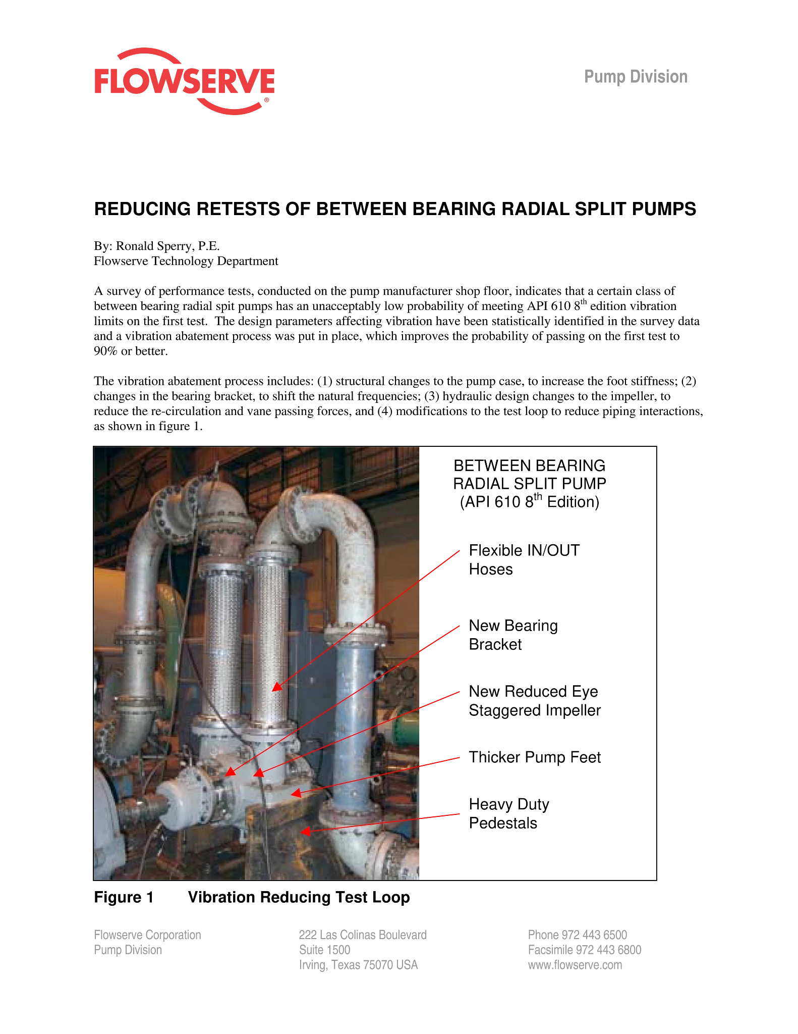 减少双支撑式径向剖分泵的重新测试 - 白皮书