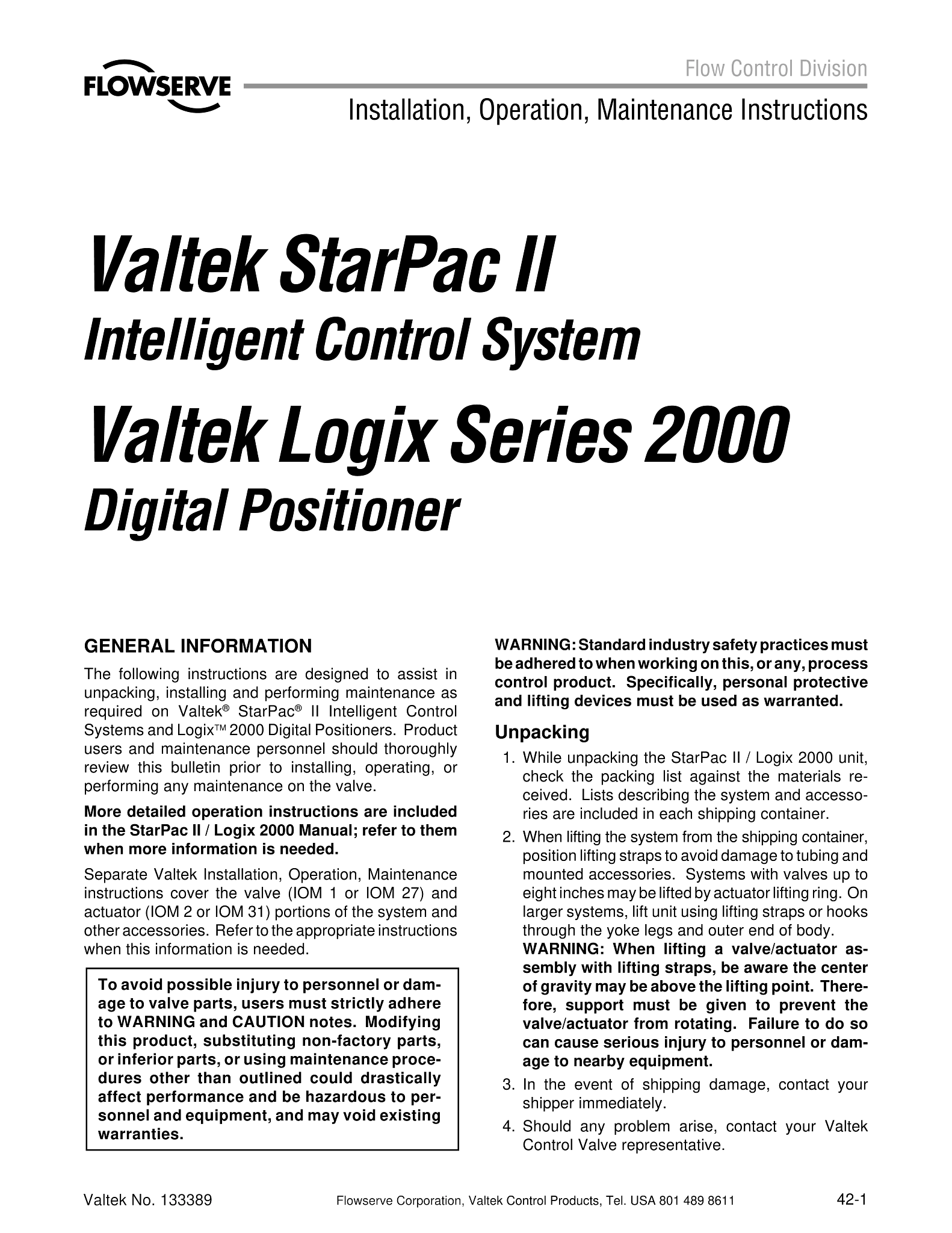 Valtek StarPac II智能控制系统使用说明（IOM）