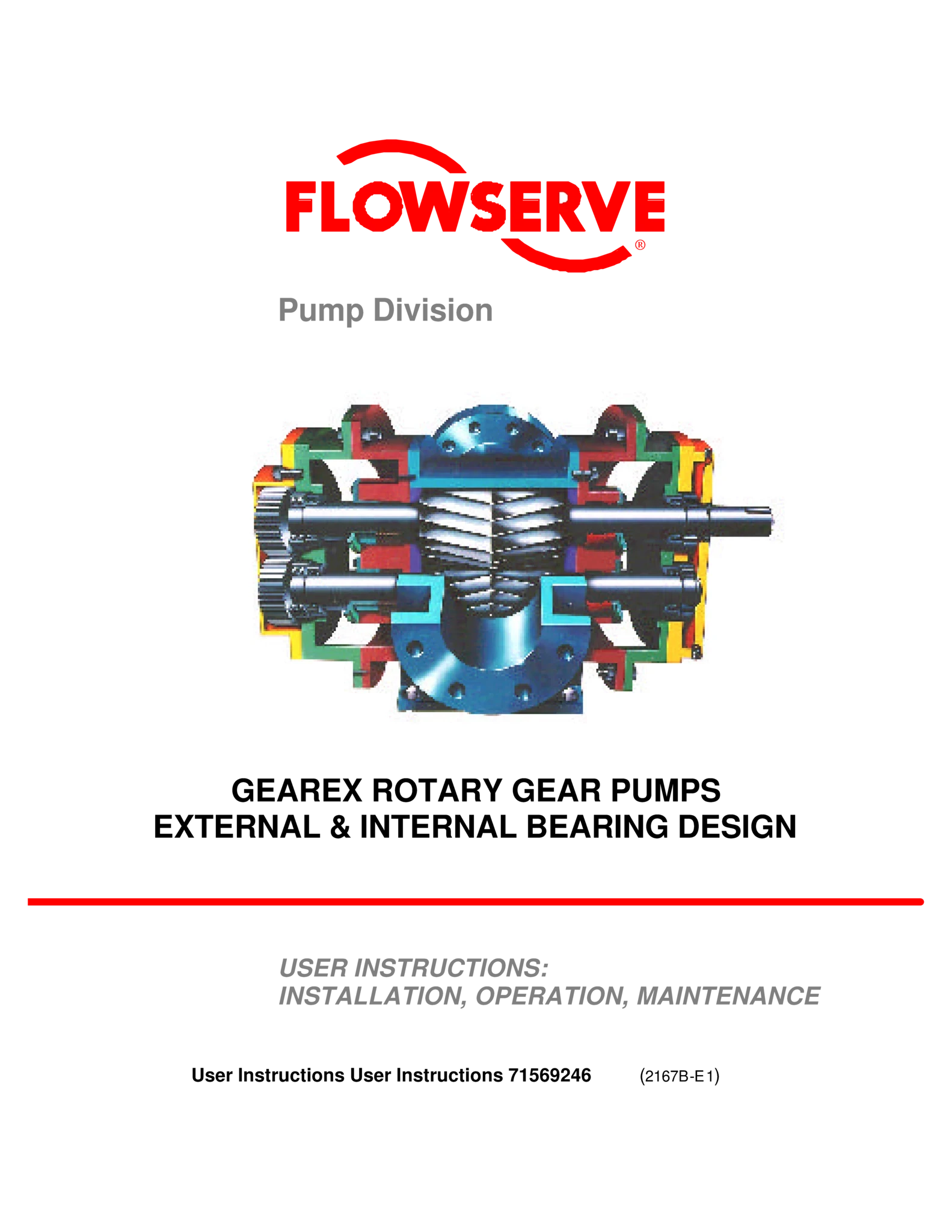 Gearex旋转齿轮泵外部和内部轴承设计使用说明