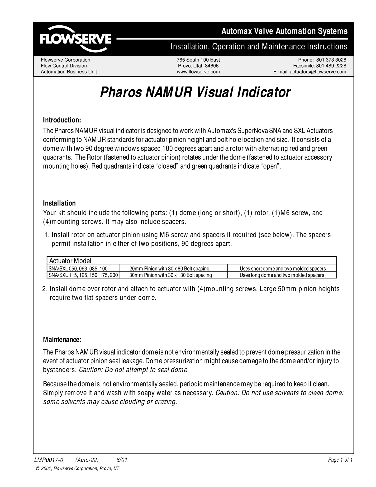 Automax Pharos指示器使用说明