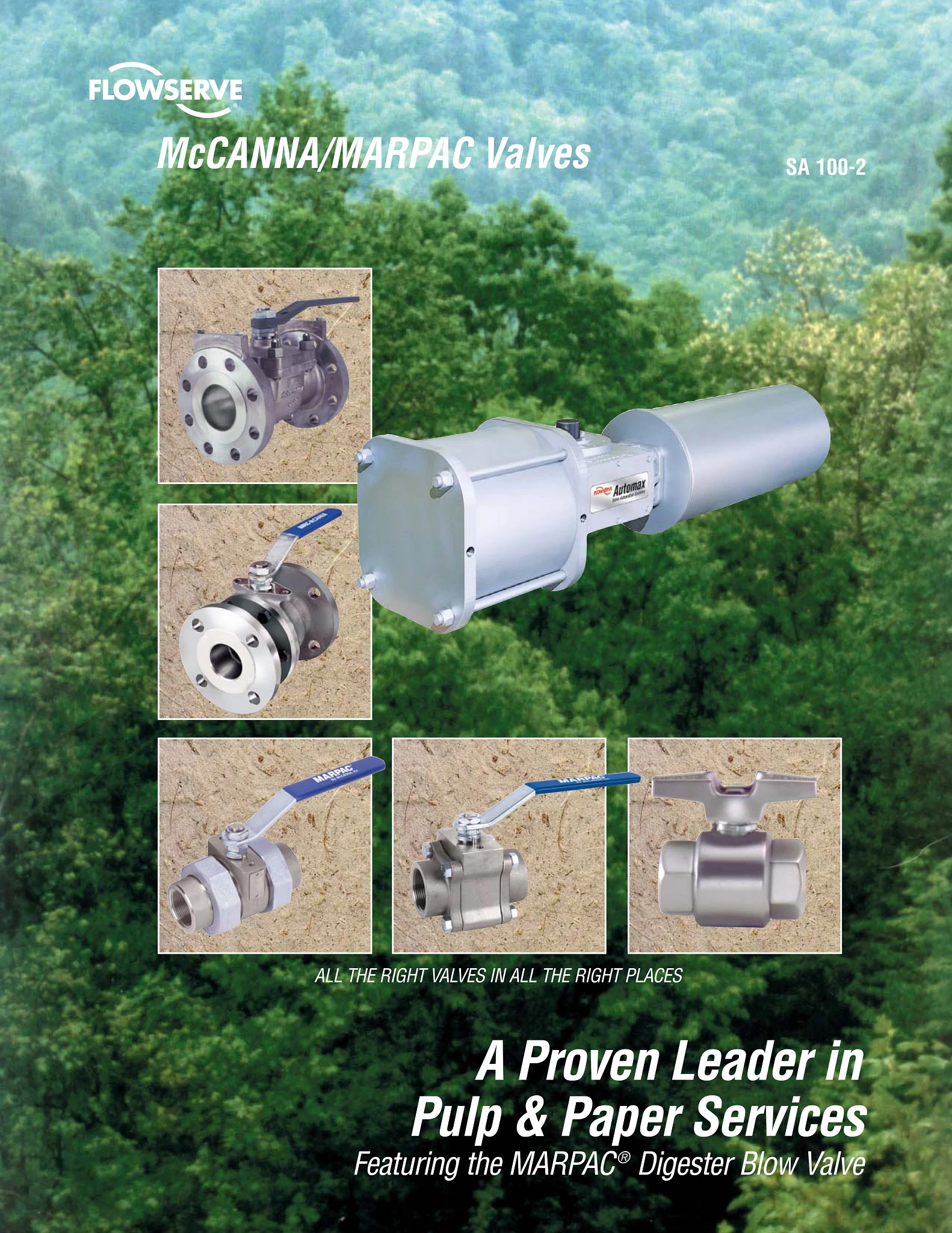 用于纸浆和造纸服务的McCANNA / MARPAC球阀手册