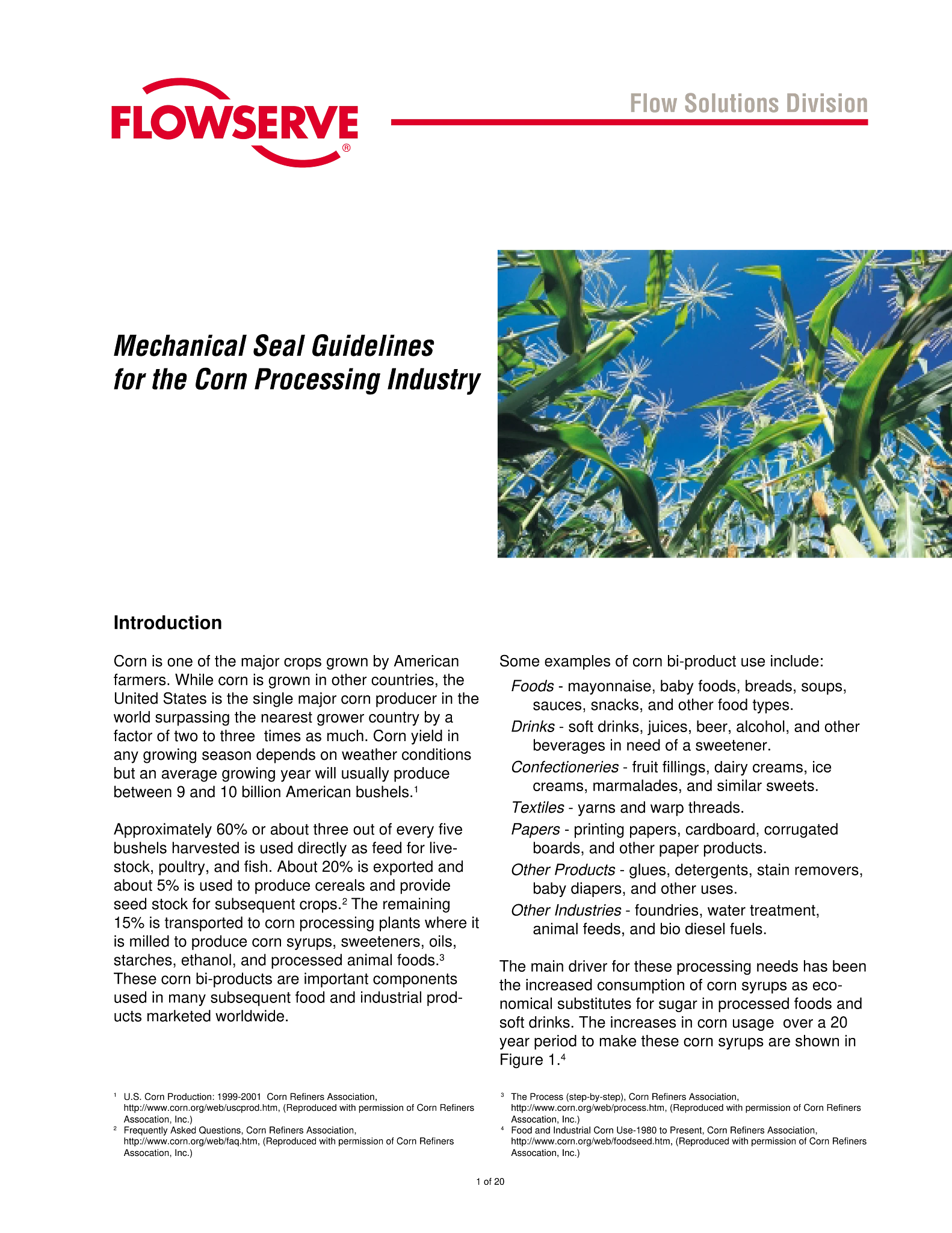 玉米加工业机械密封指南