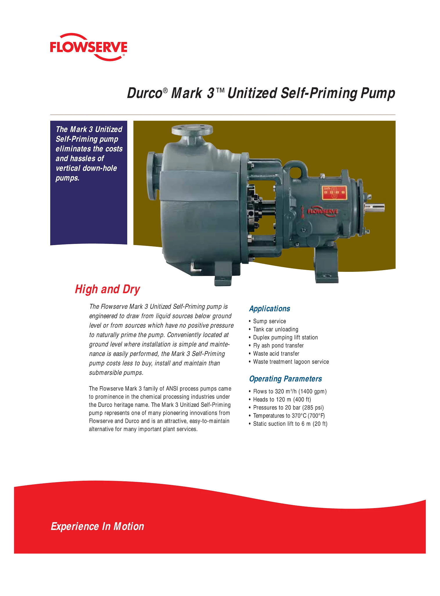 Durco Mark 3组合式自吸泵 - 宣传单