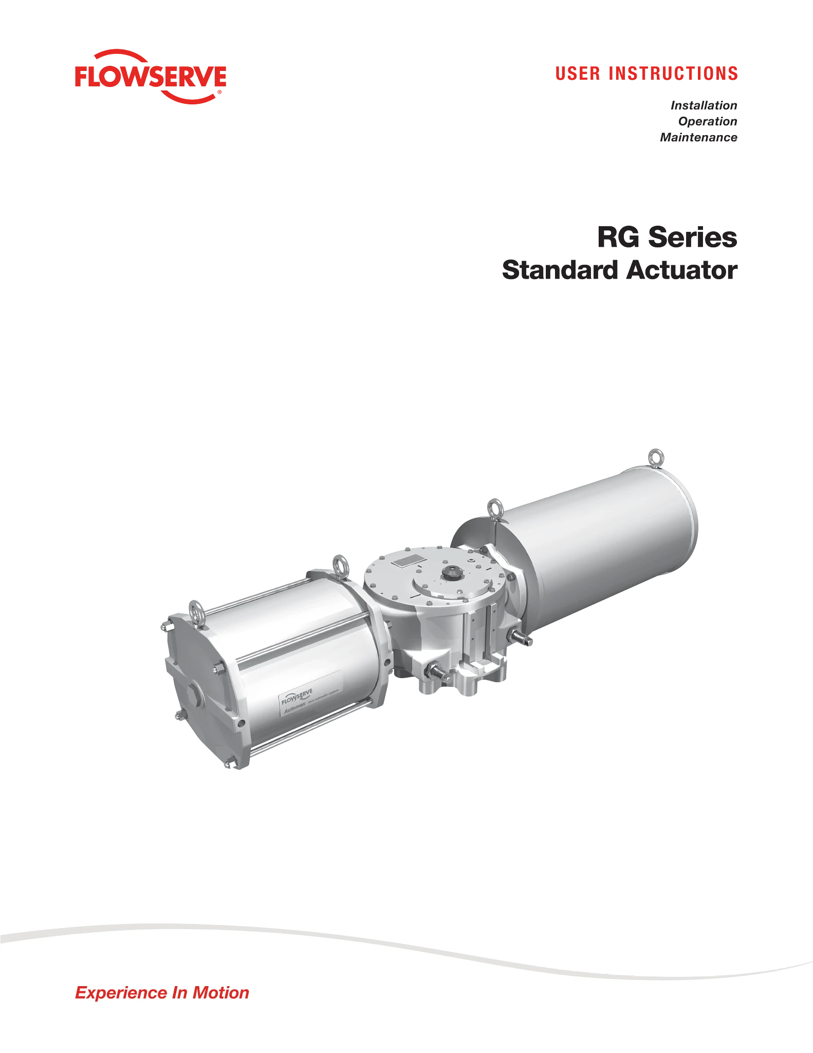 Automax RG标准气动阀门执行器 IOM