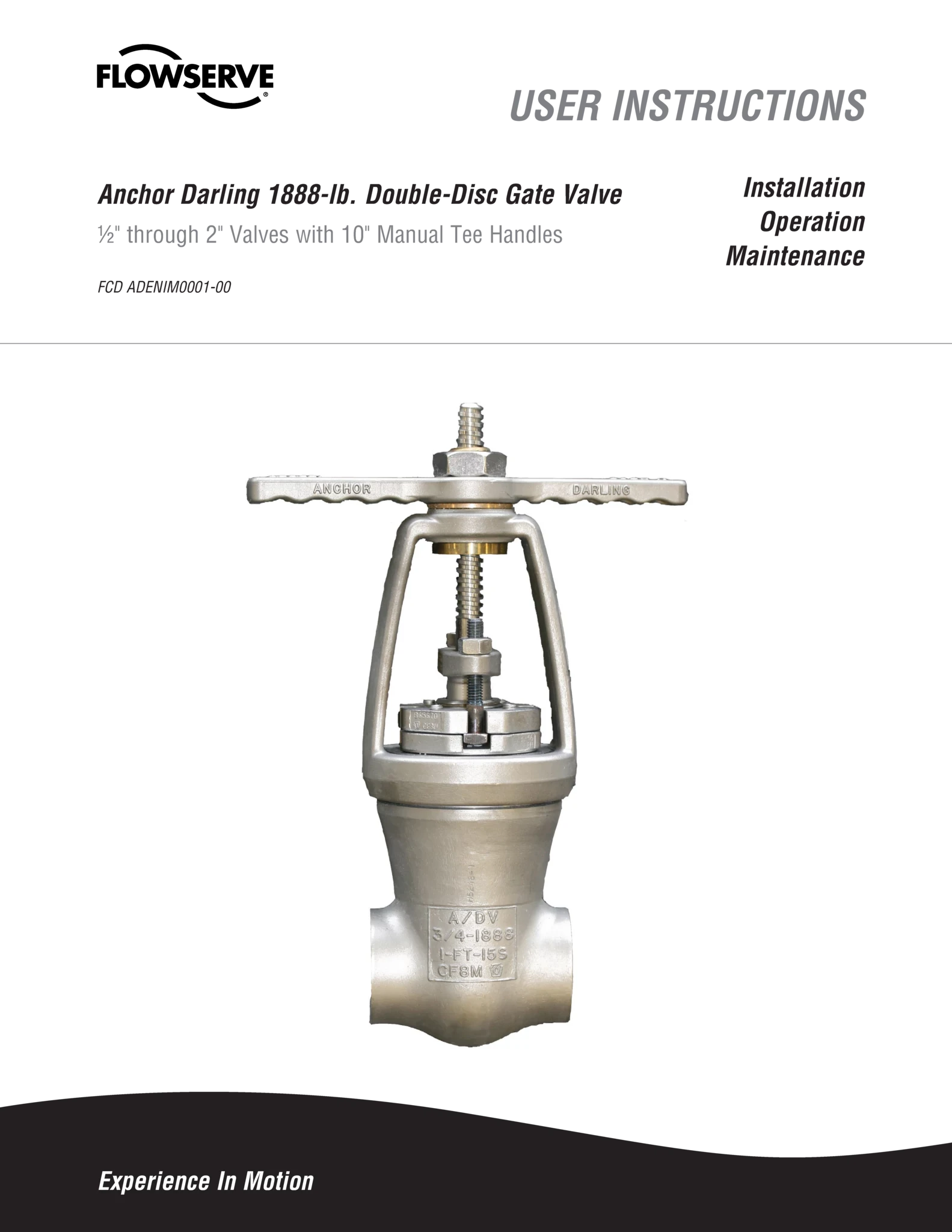Anchor/Darling 1888双闸板闸阀使用手册 (IOM)