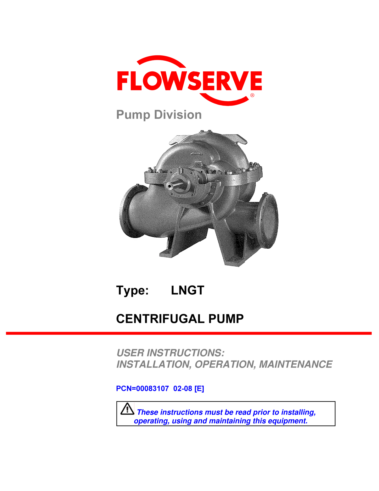 LNGT离心泵使用说明