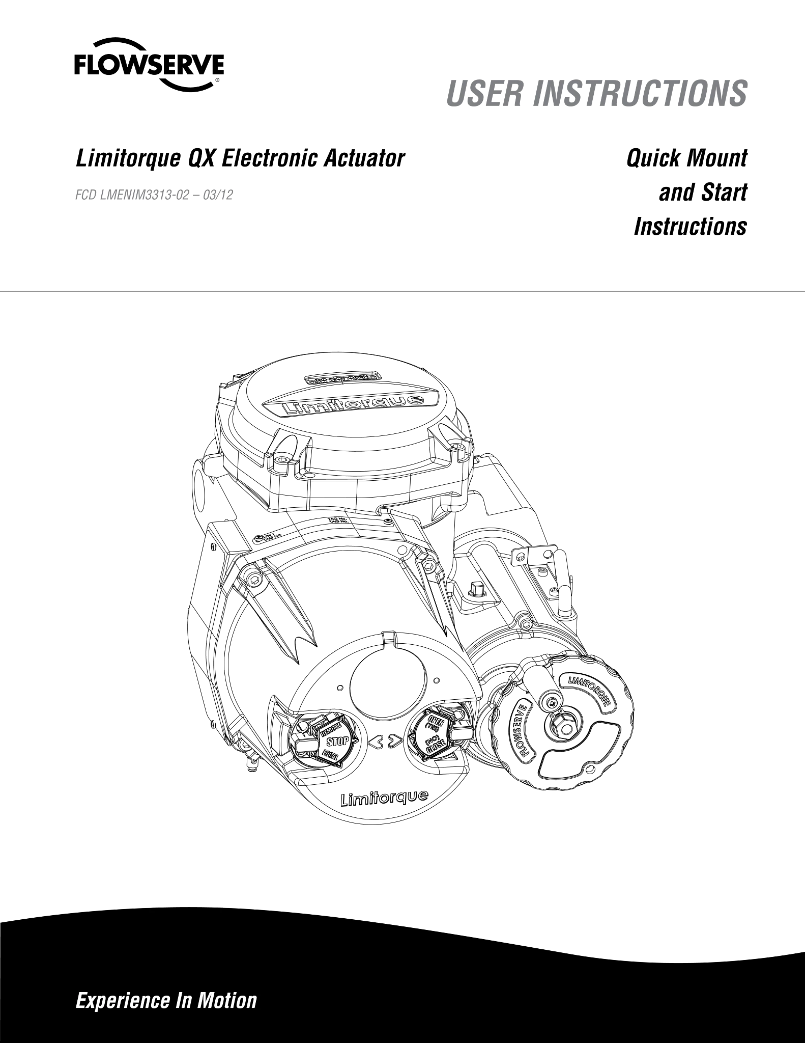 Limitorque QX执行器使用说明 - 快速安装说明