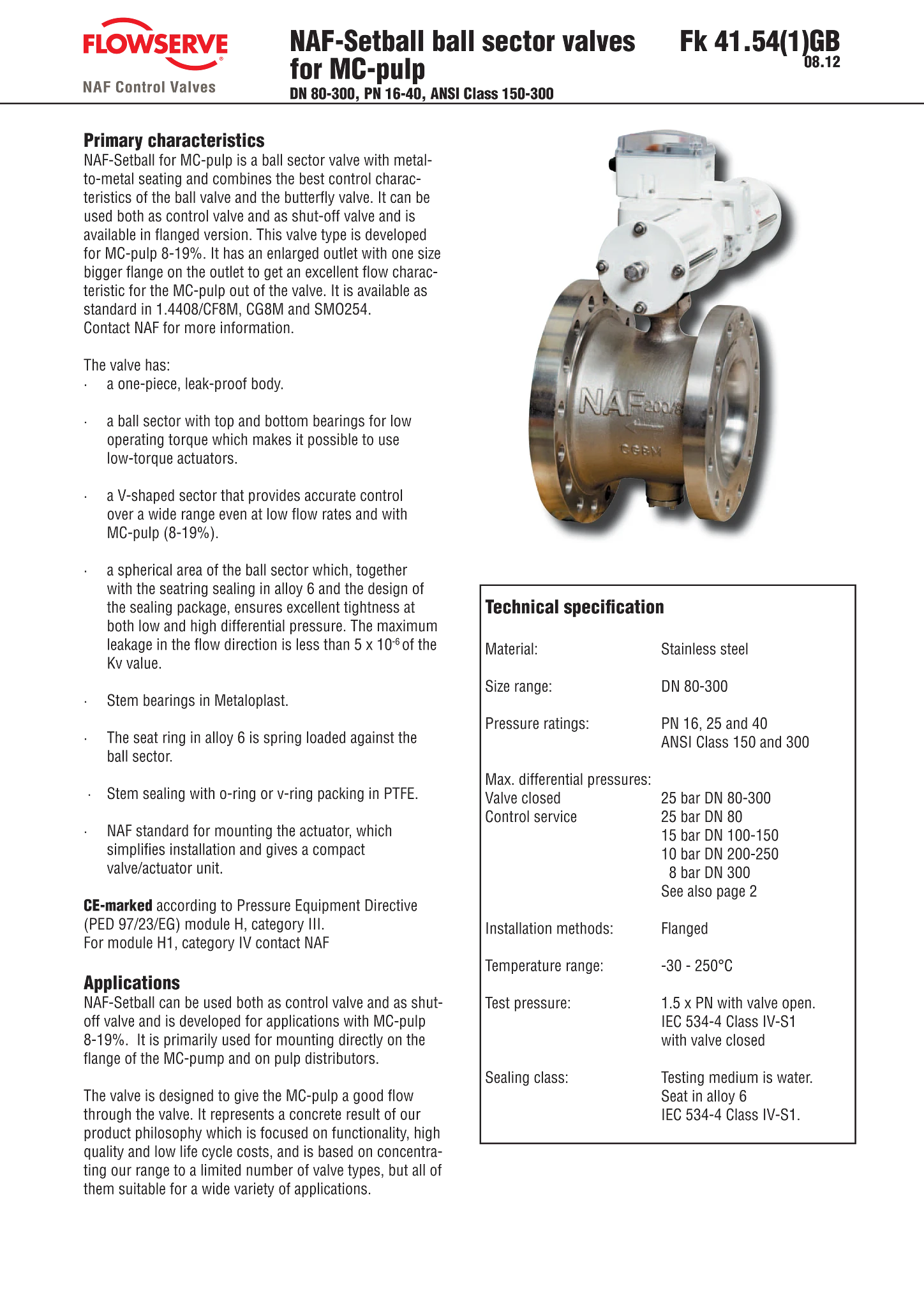 MC浆料用Setball阀门