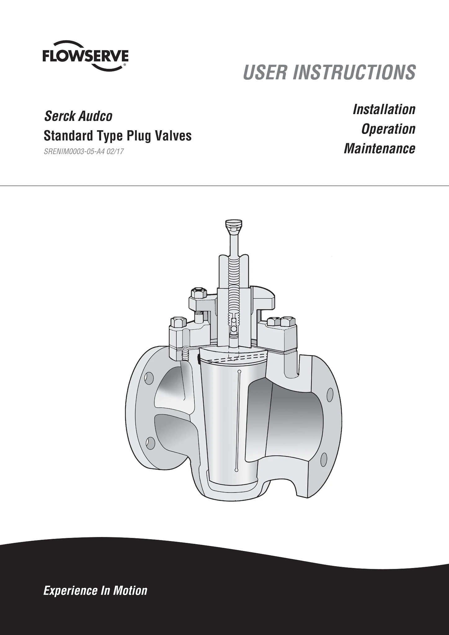 Serck Audco标准型旋塞阀使用说明（IOM）