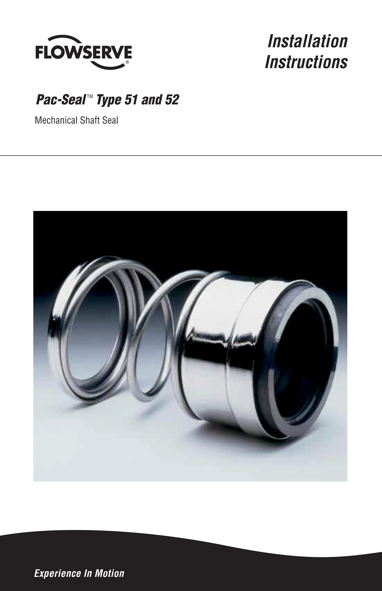 Pac-Seal 51型和52型 - 安装说明书