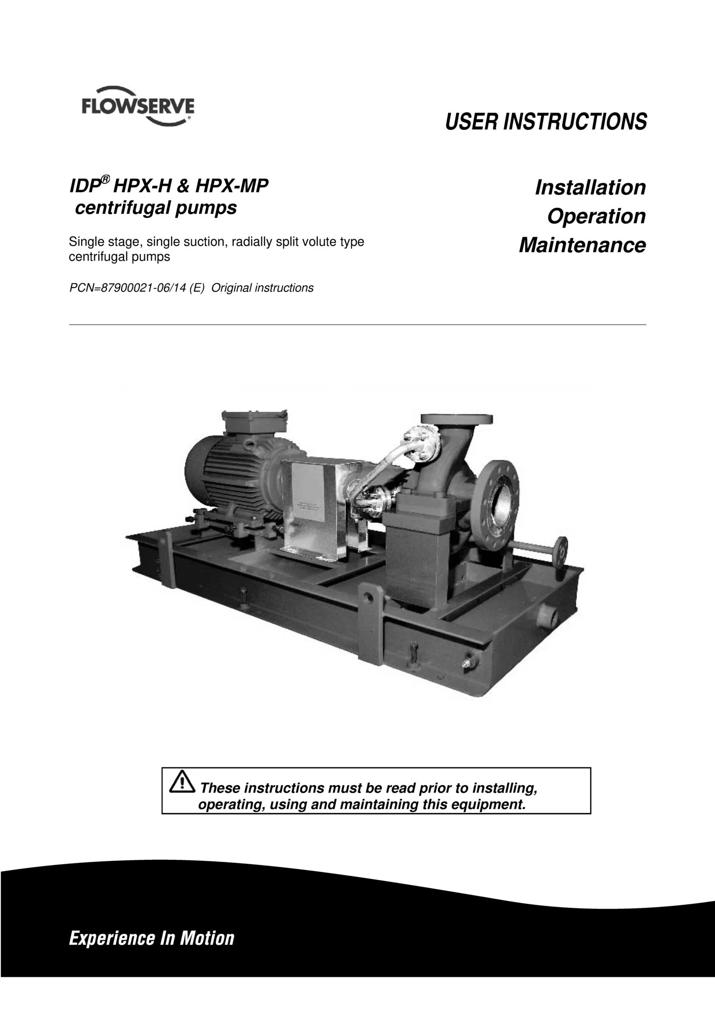 HPX-H&HPX-MP离心泵使用说明书