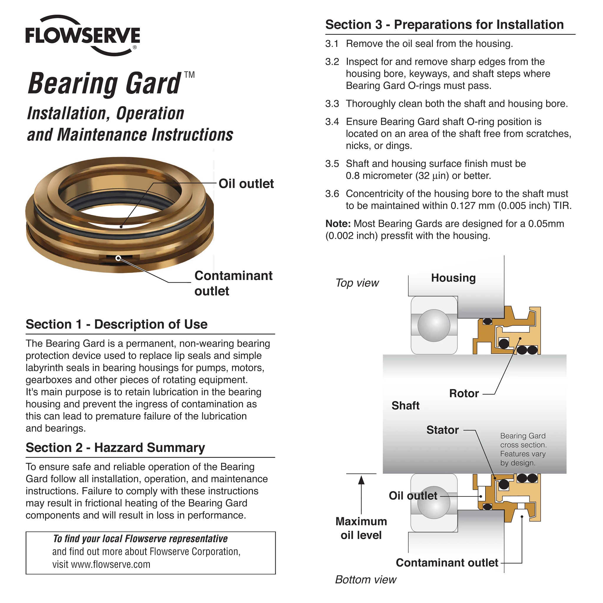 Bearing Gard - 安装说明