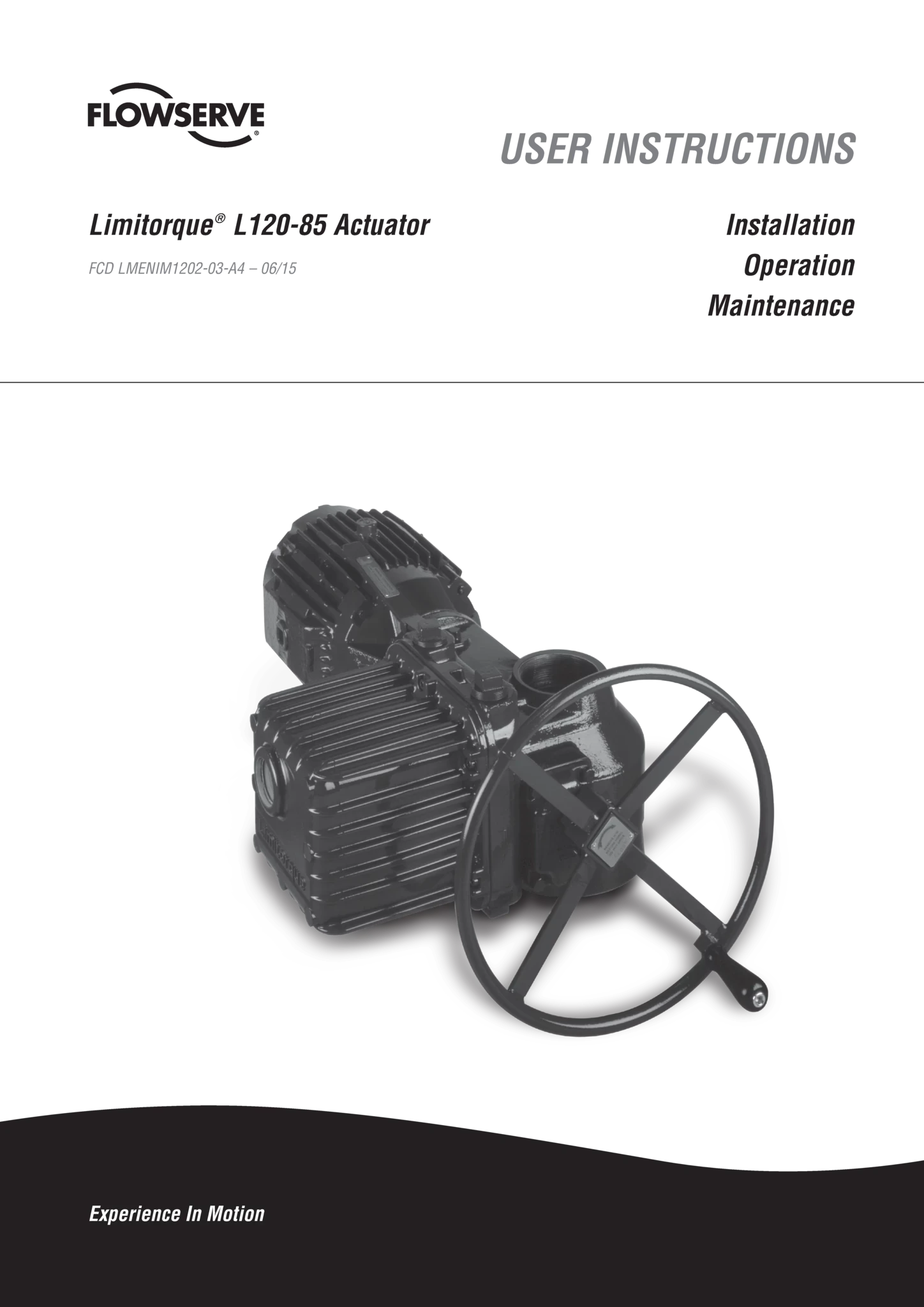 Limitorque L120-85系列电动执行器-使用说明 (IOM)
