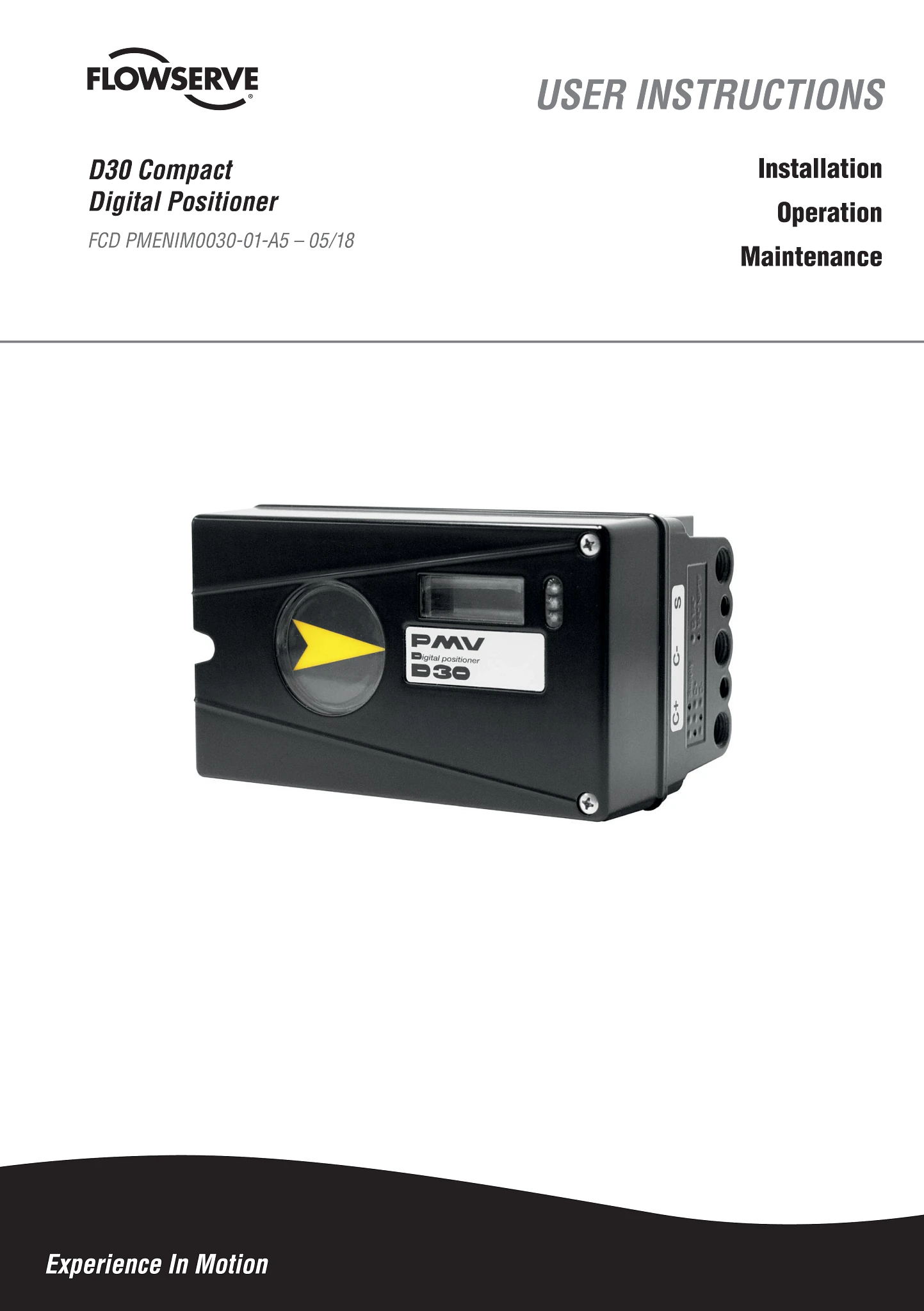 PMV D30数字定位器-使用说明(IOM)