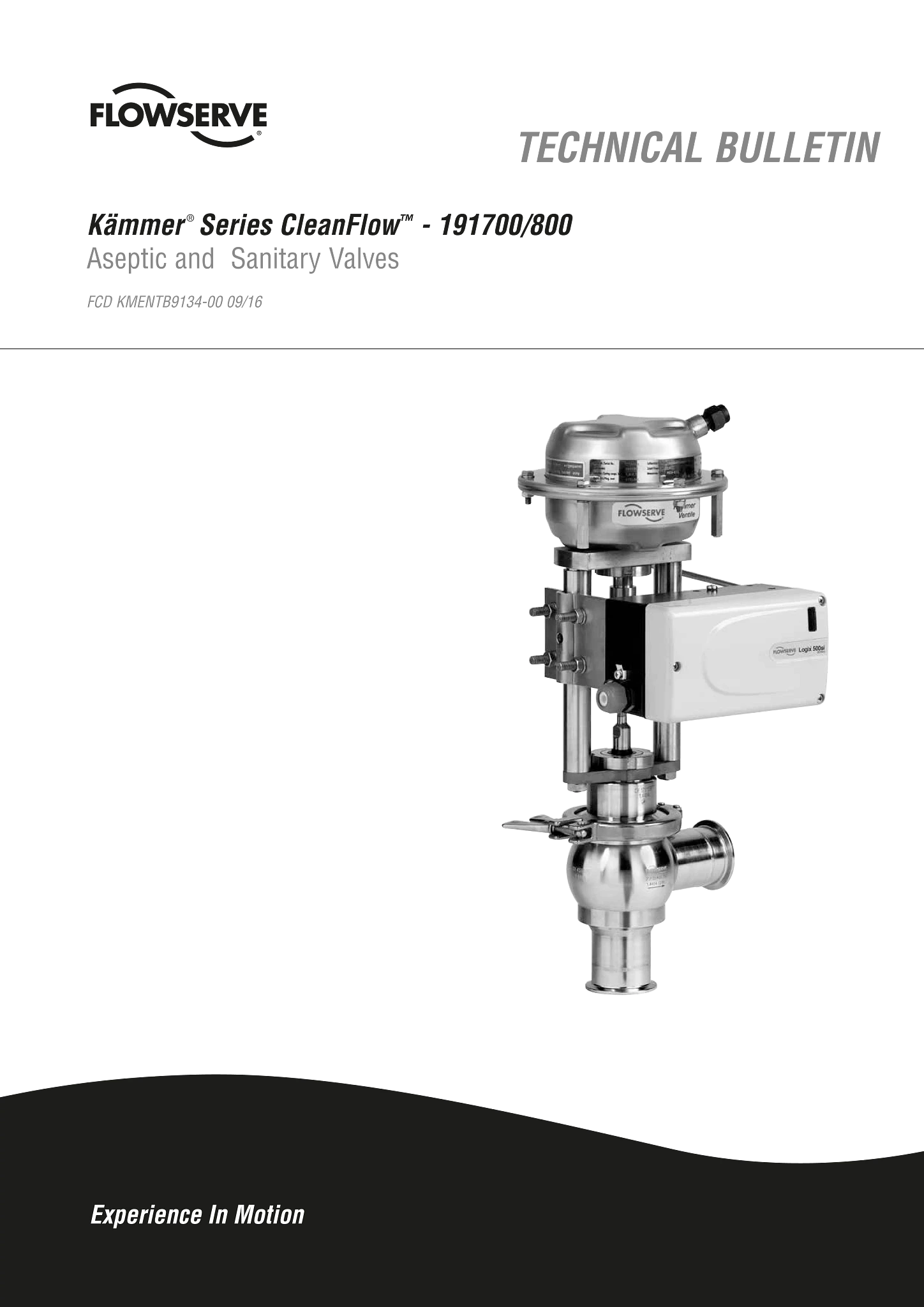 Kämmer CleanFlow系列191700/191800 - 无菌卫生阀技术公告