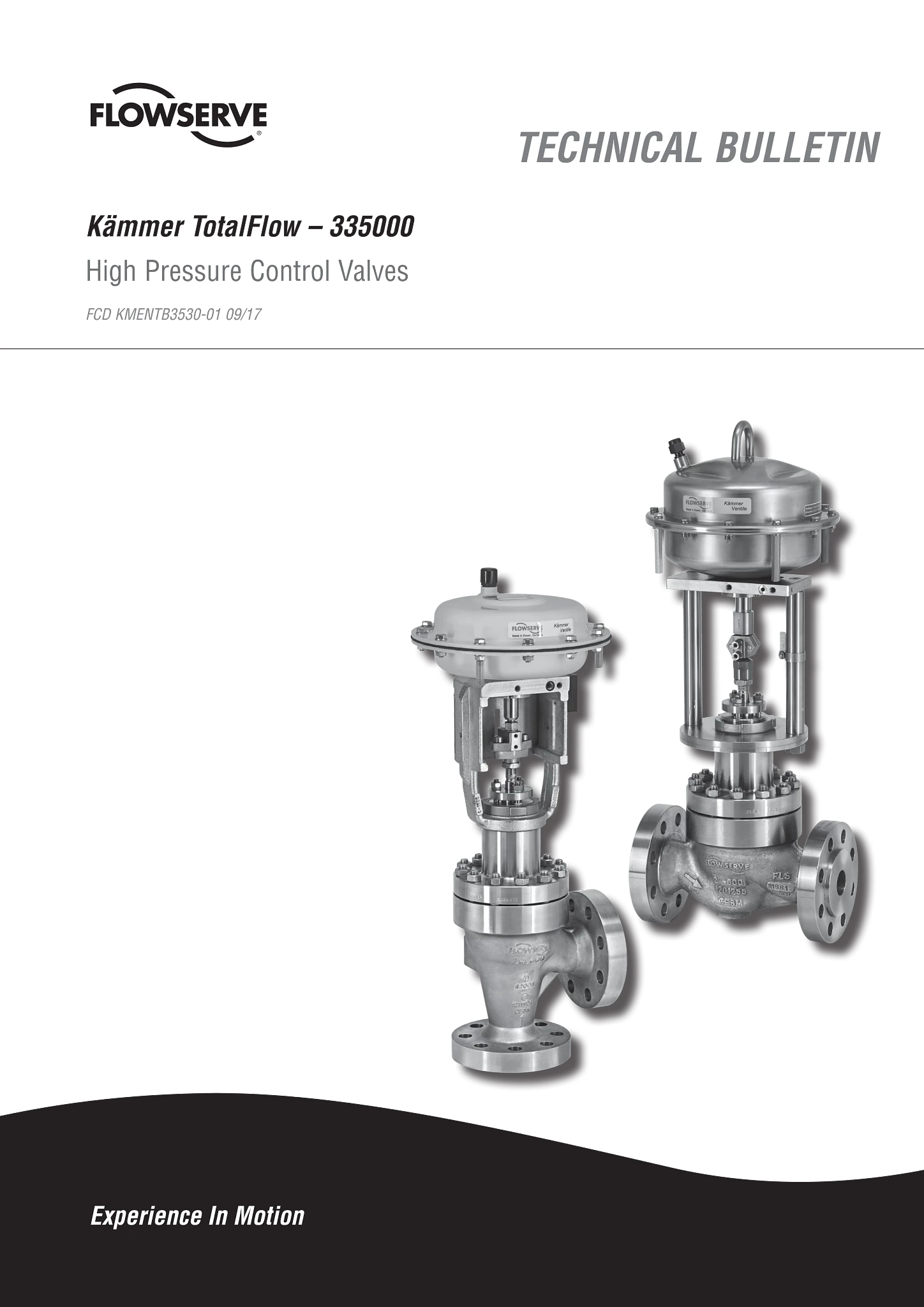 Kämmer TotalFlow 335000系列高压控制阀技术公告