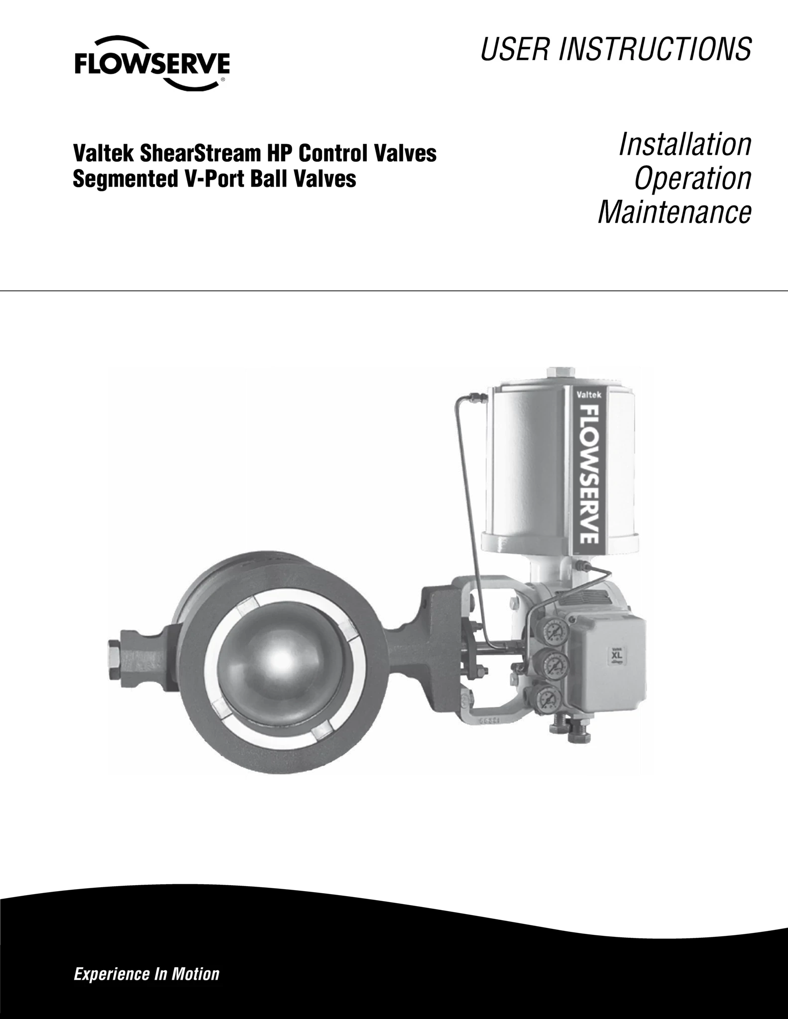 Valtek ShearStream HP控制阀使用说明书