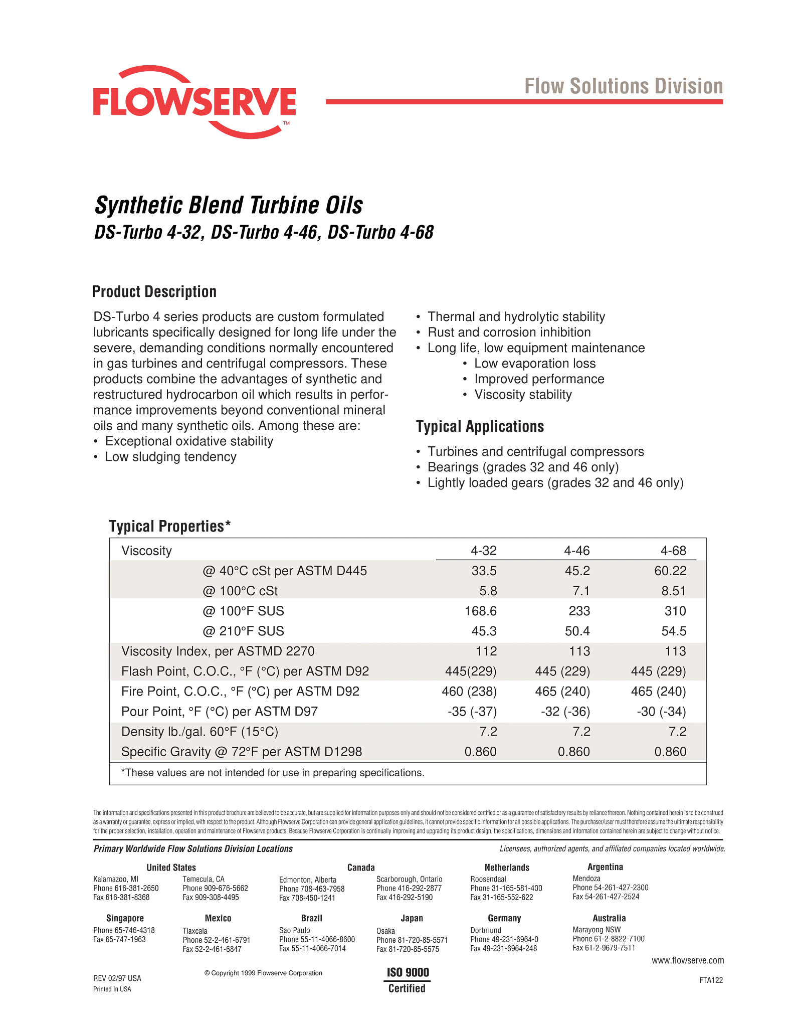 DS-Turbo 4系列合成混合涡轮油宣传单