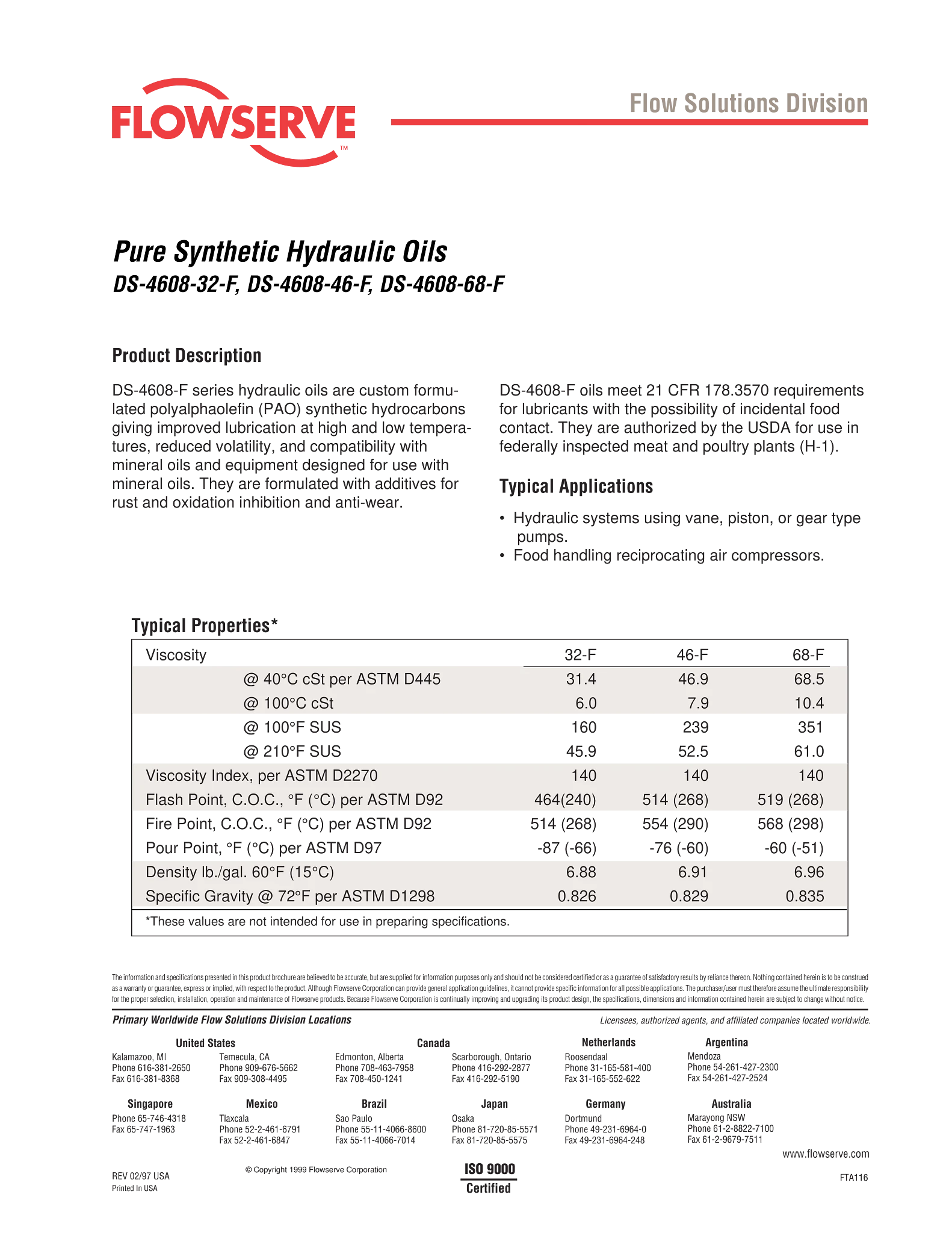 DS-4608系列纯合成液压油宣传单页