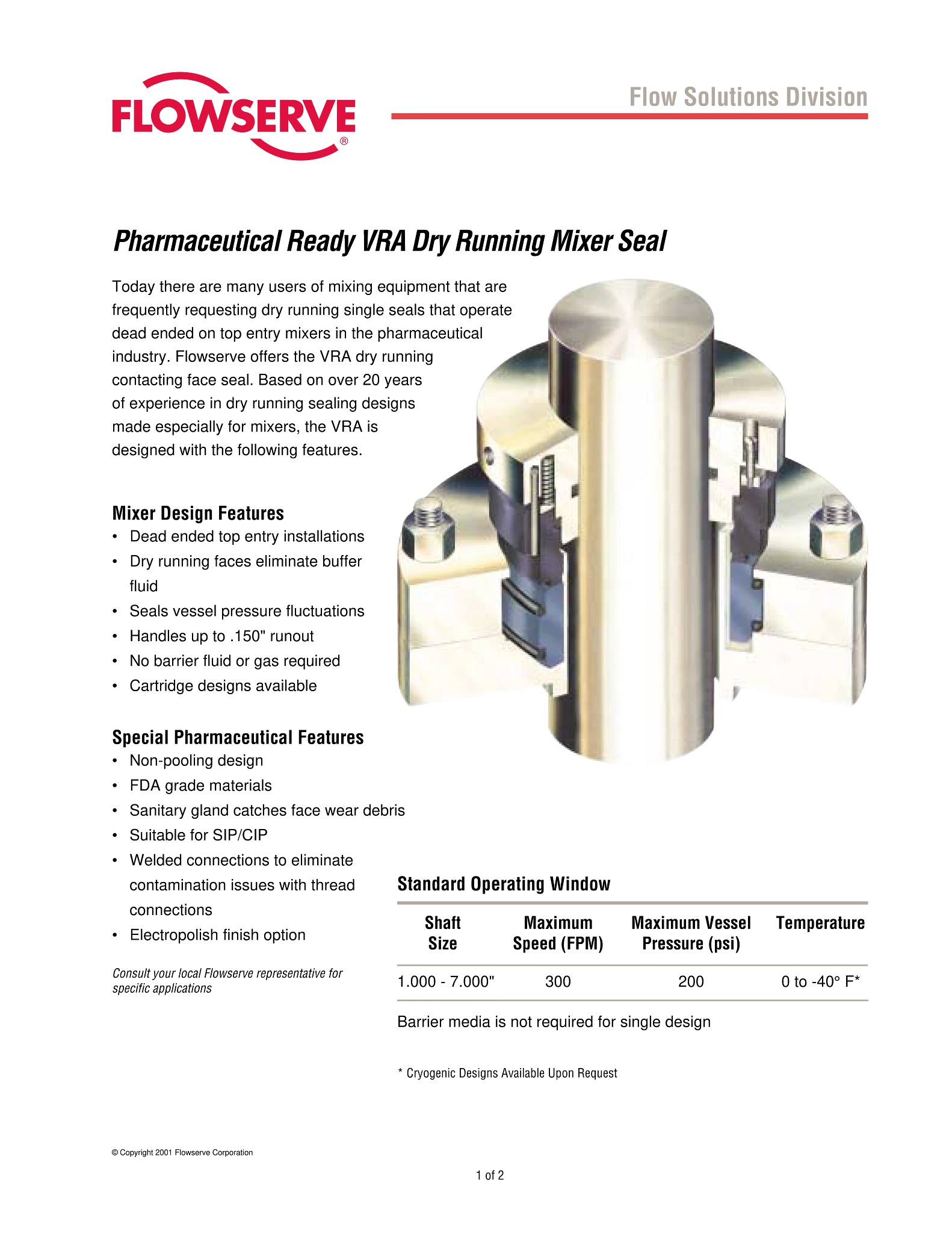 制药用VRA干转搅拌机密封传宣传单页