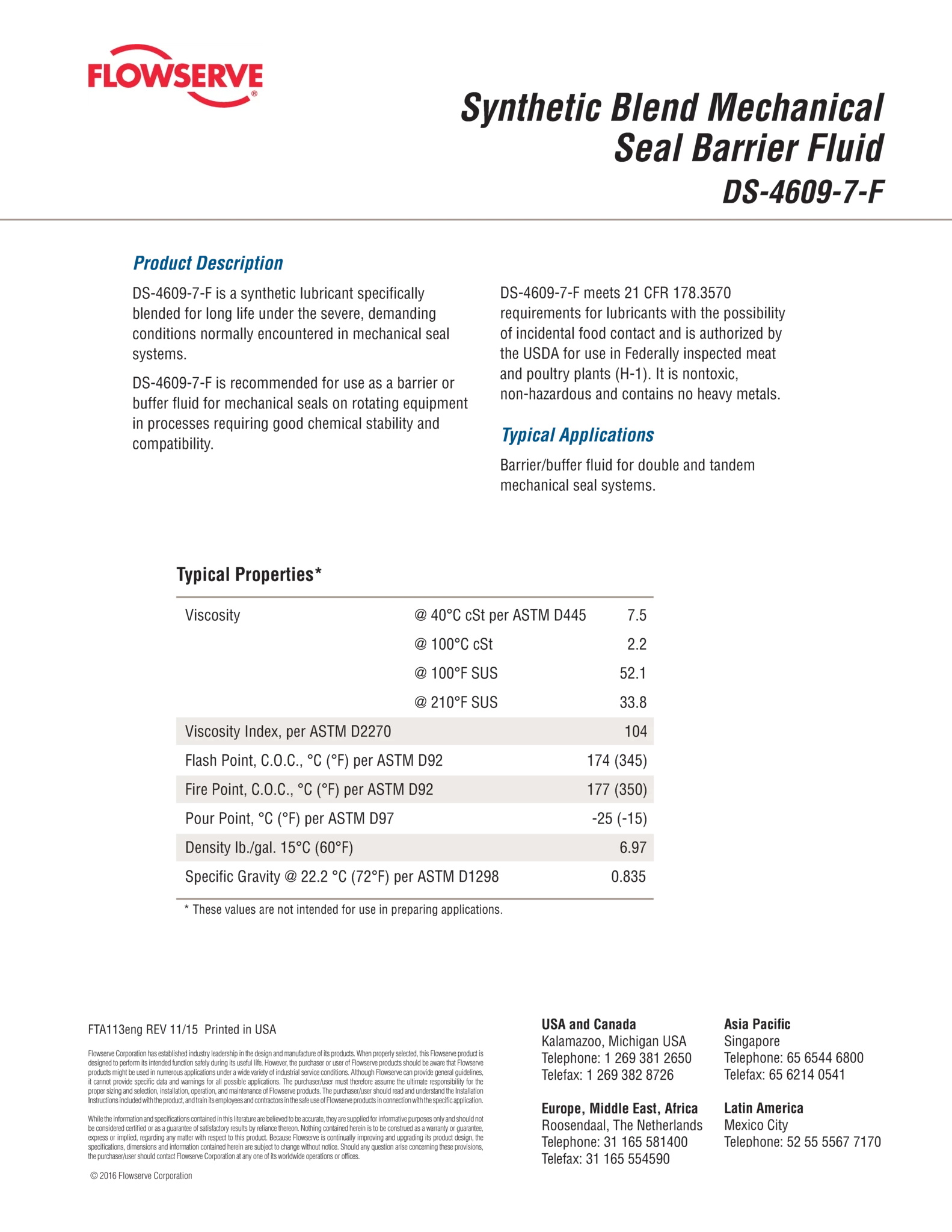 DS-4609-7-F合成混合机械密封阻隔液宣传单