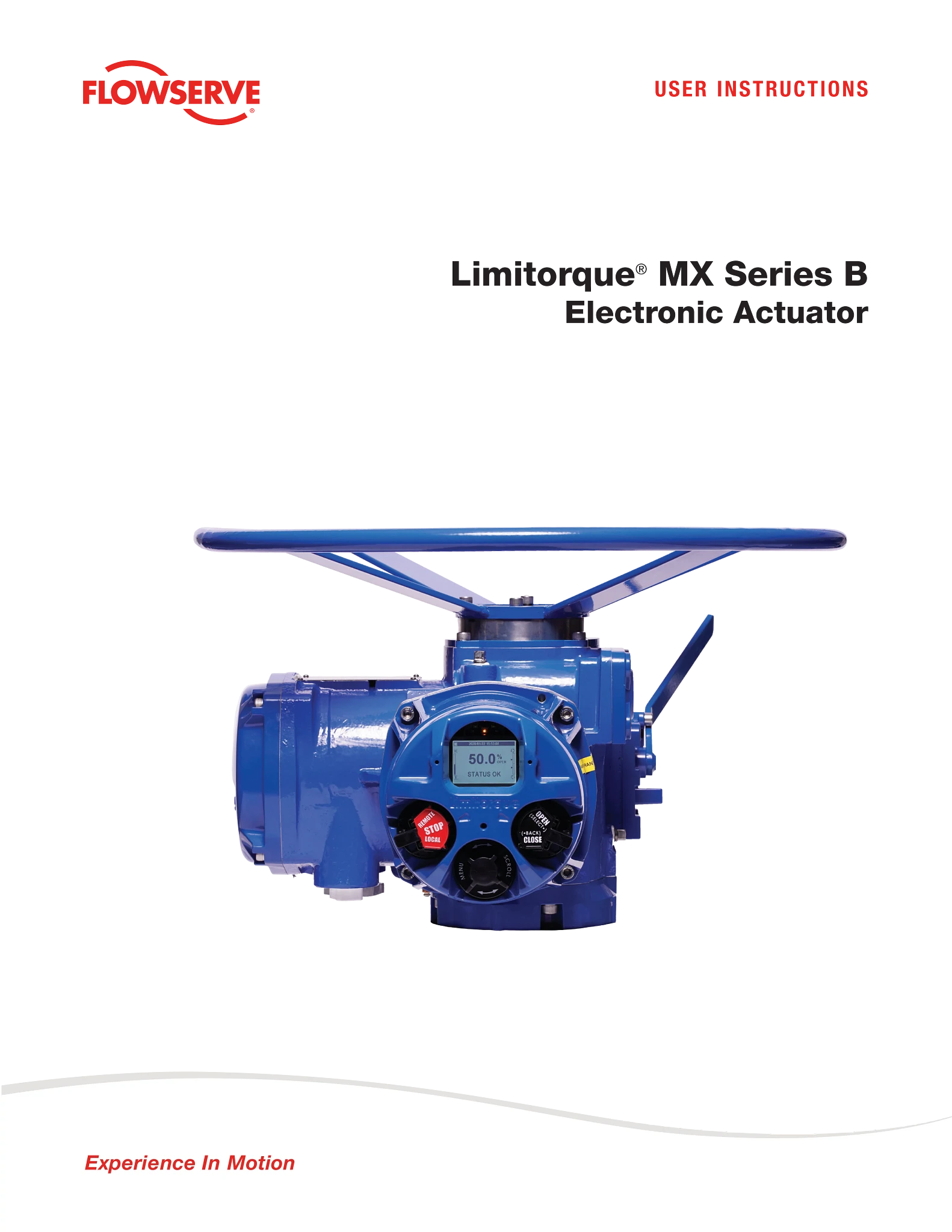 Limitorque® MX系列B电子执行器使用说明