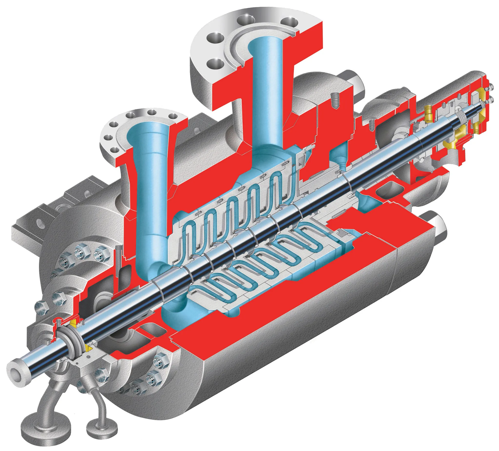 Worthington® BP双支撑式泵 - 卧式，多级，双壳